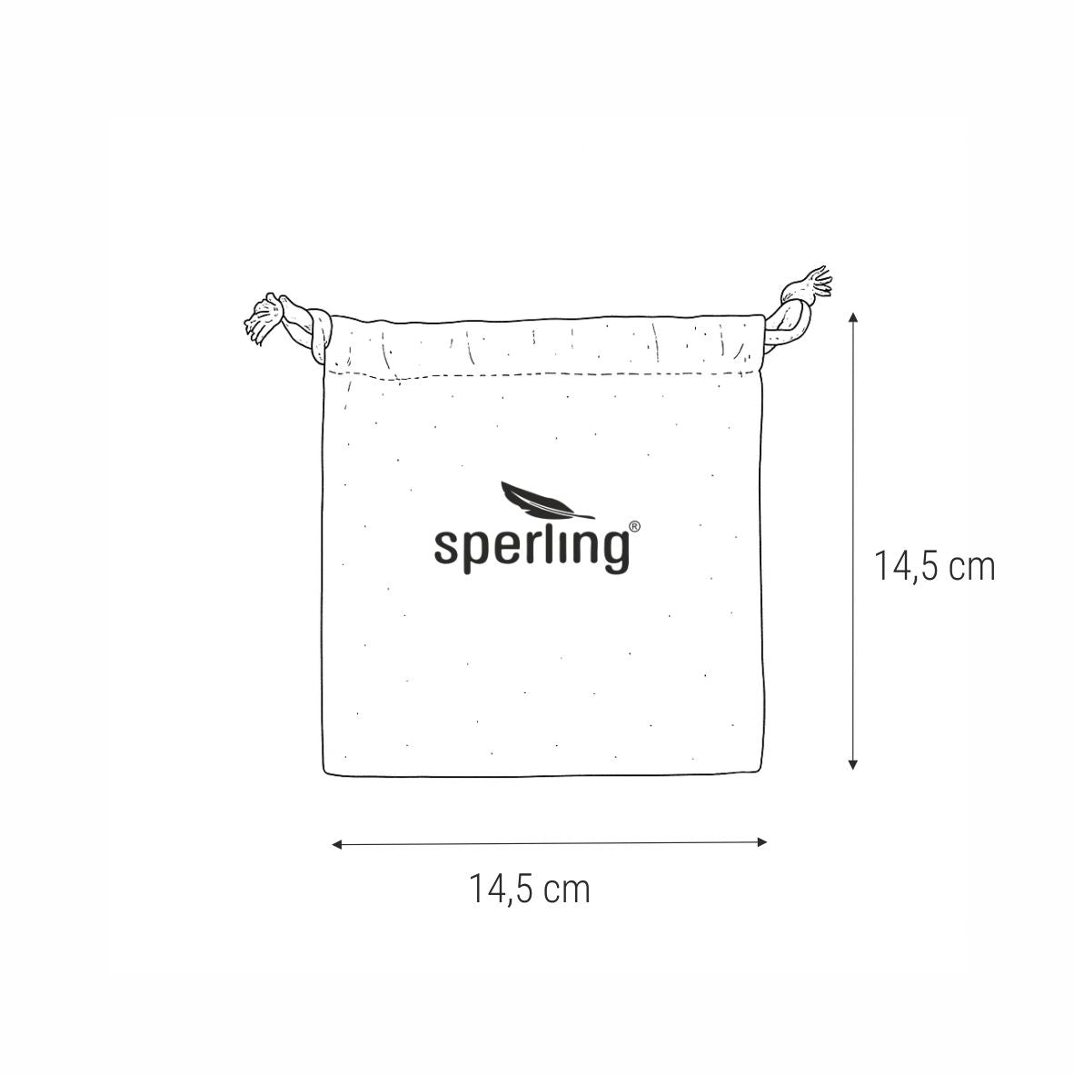 Kleiner Baumwollbeutel mit Sperling Logo
