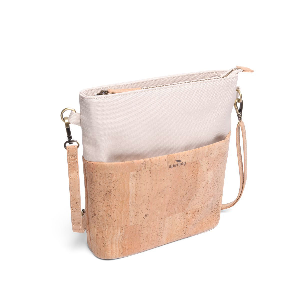 Nachhaltige Handtasche aus Kork #Farbe_Stork Cream