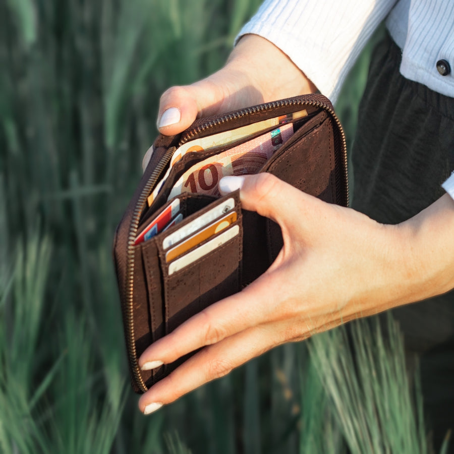 Kleines Damen Portemonnaie braun #Farbe_Chocolate