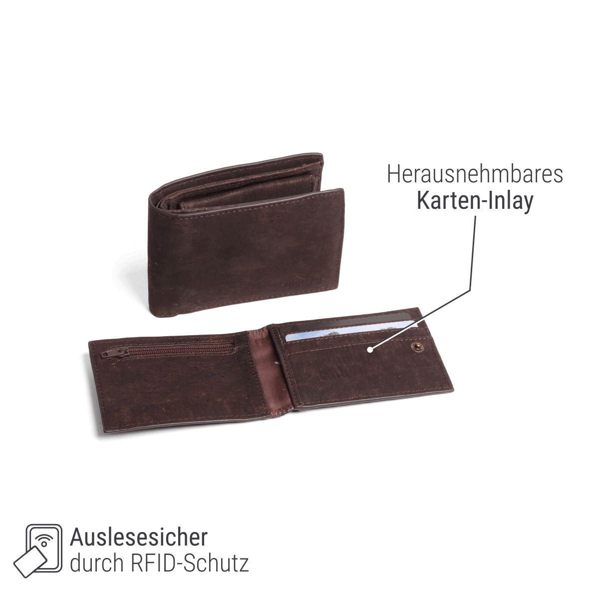 RFID geschütztes Wallet für Herren #Farbe_Chocolate