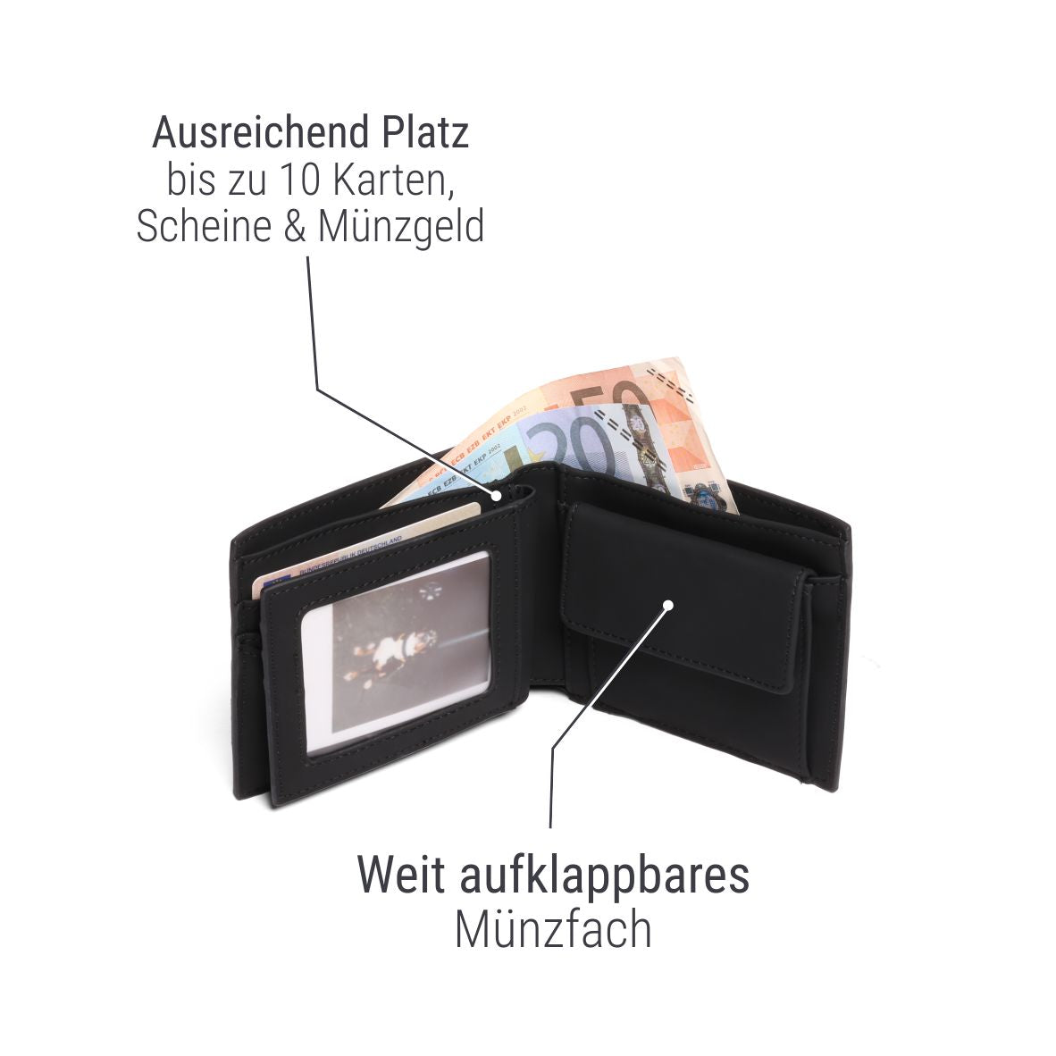 Veganes Portemonnaie in Schwarz #Farbe_Midnight