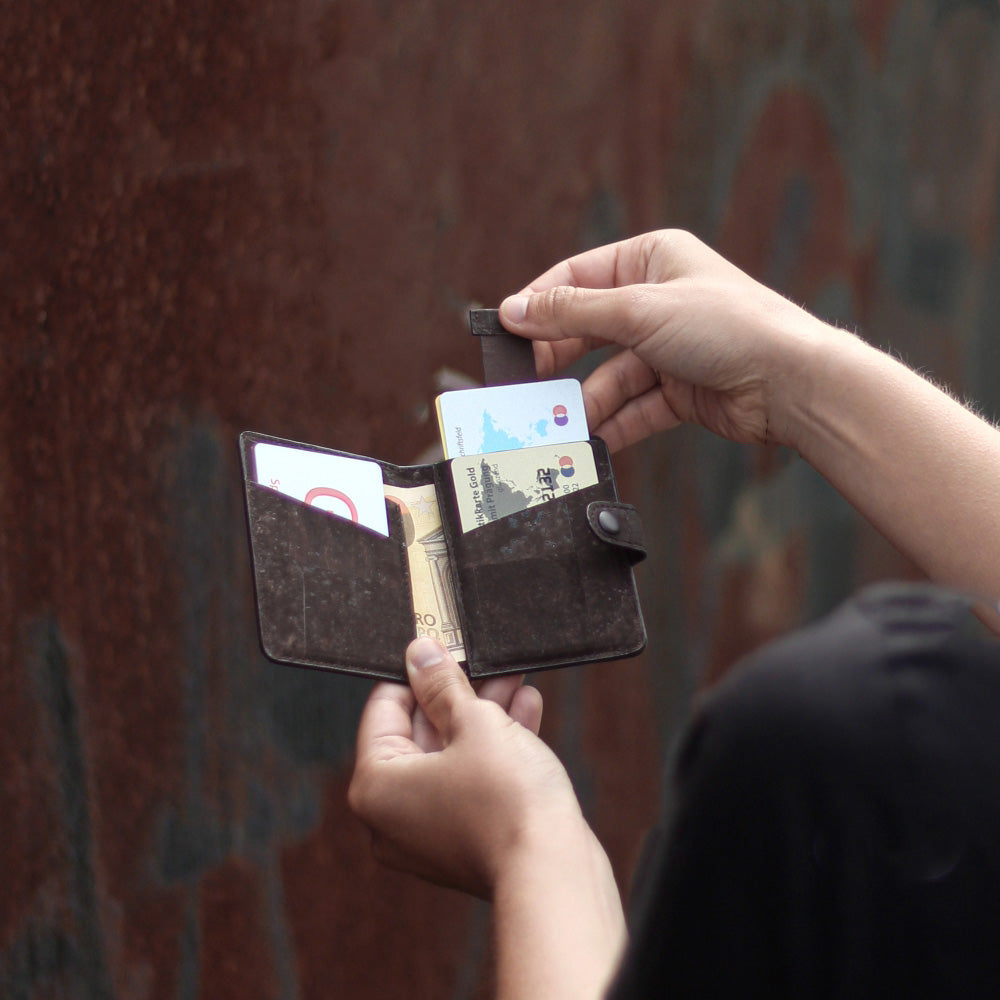 kleines Karten Portemonnaie braun #Farbe_Chocolate