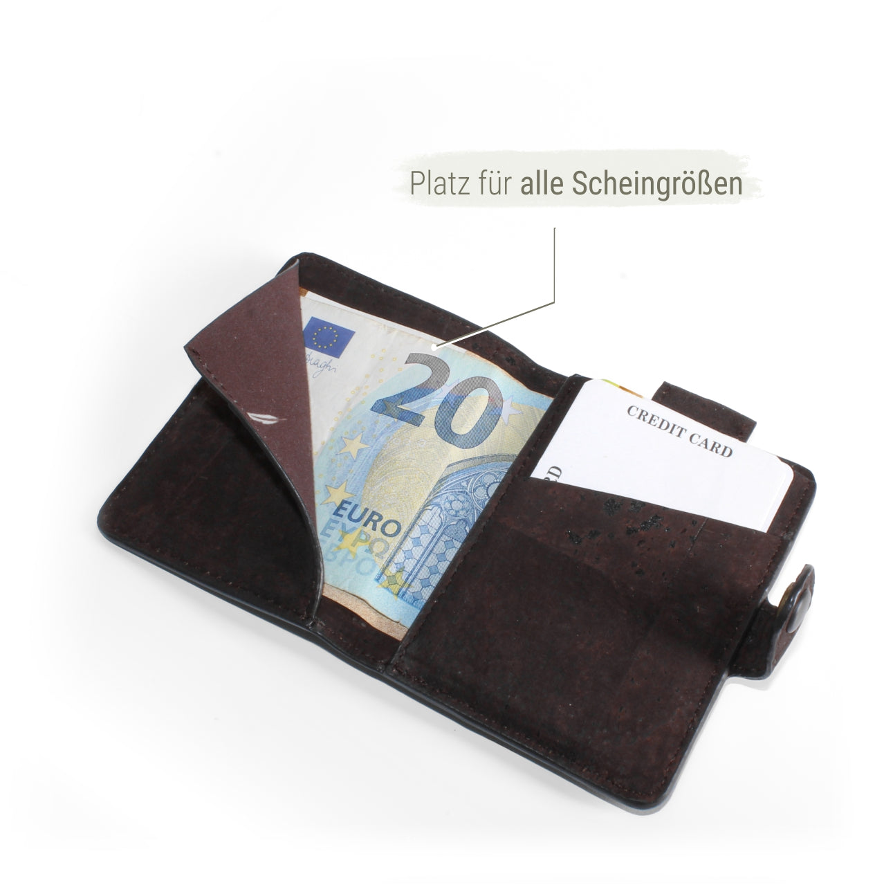 Scheinfach Mini Portemonnaie #Farbe_Chocolate