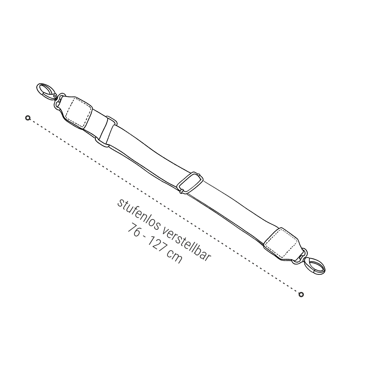 Wechselbarer Taschengurt "Arrow"