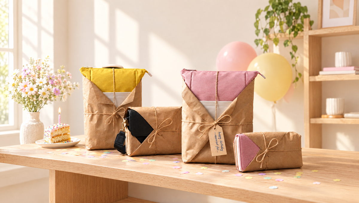 Geburtstagsgeschenke von Sperling in Packpapier