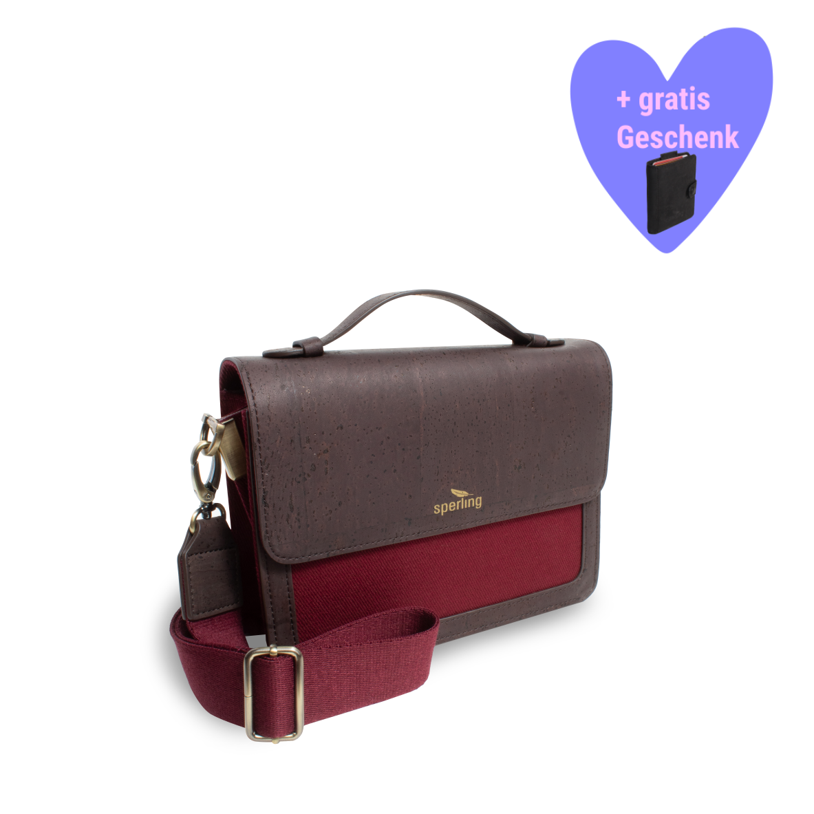 rote Handtasche für Damen #Farbe_Robin Chocolate