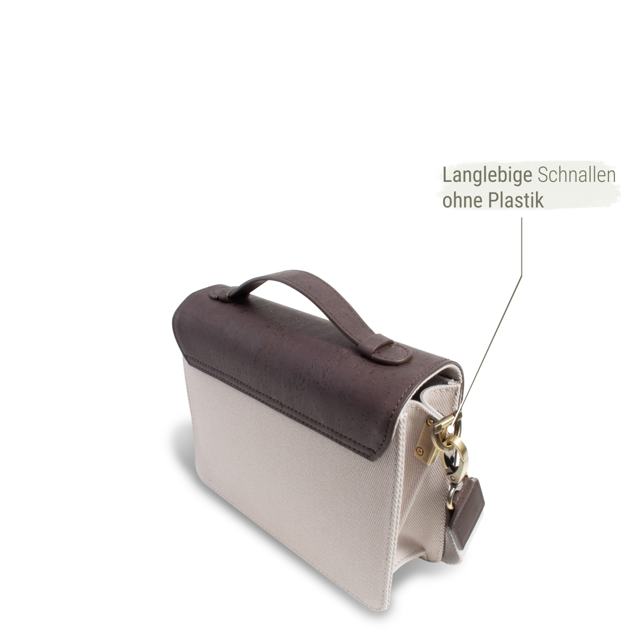 graue Handtasche ohne Leder #Farbe_Tern Chocolate