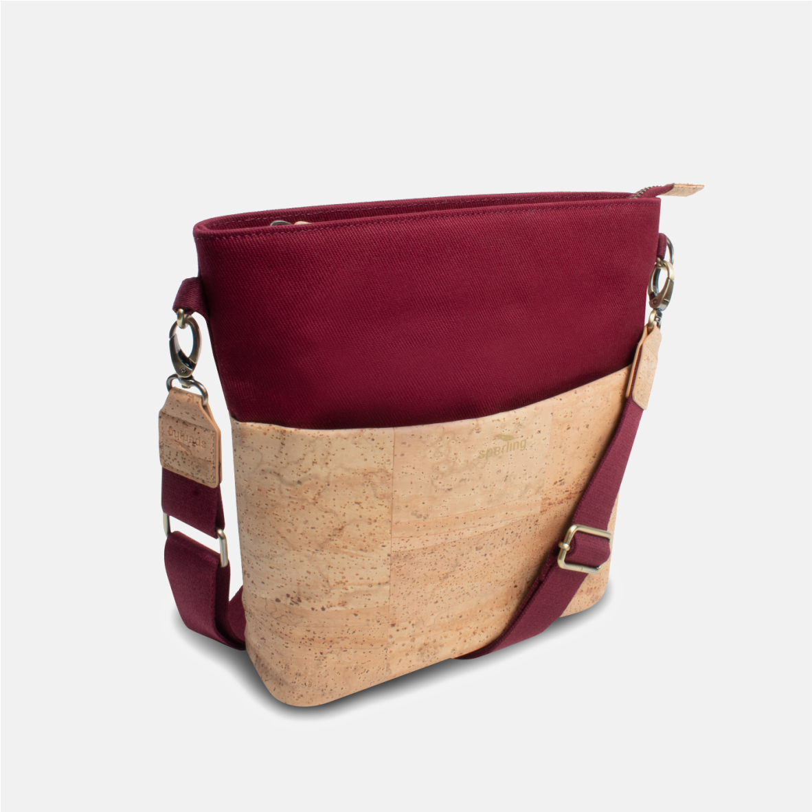 rote Tasche mit breitem Gurt #Farbe_Robin Cream