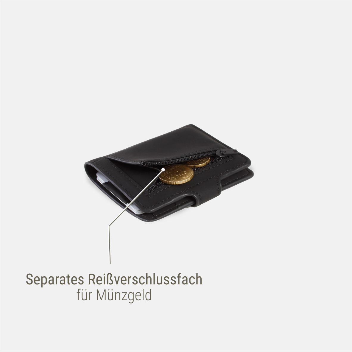 Kartenwallet schwarz mit Münzfach #Farbe_Midnight