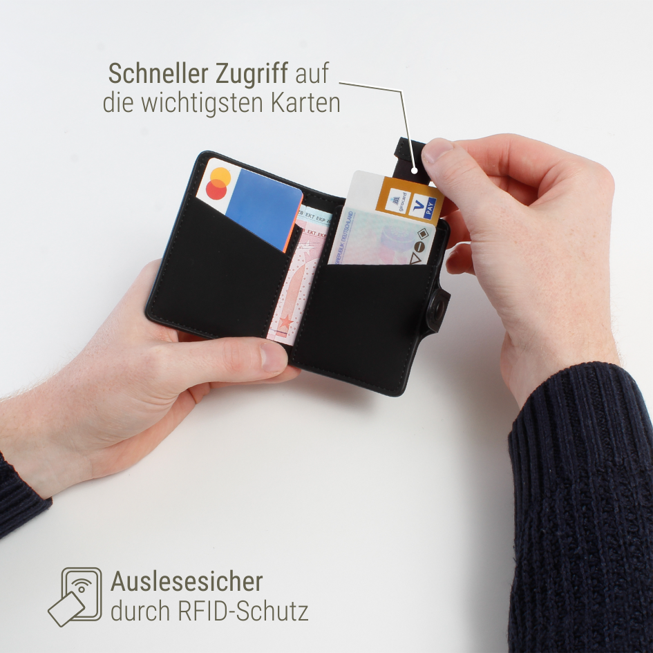 Auslesesicheres Wallet schwarz  #Farbe_Midnight