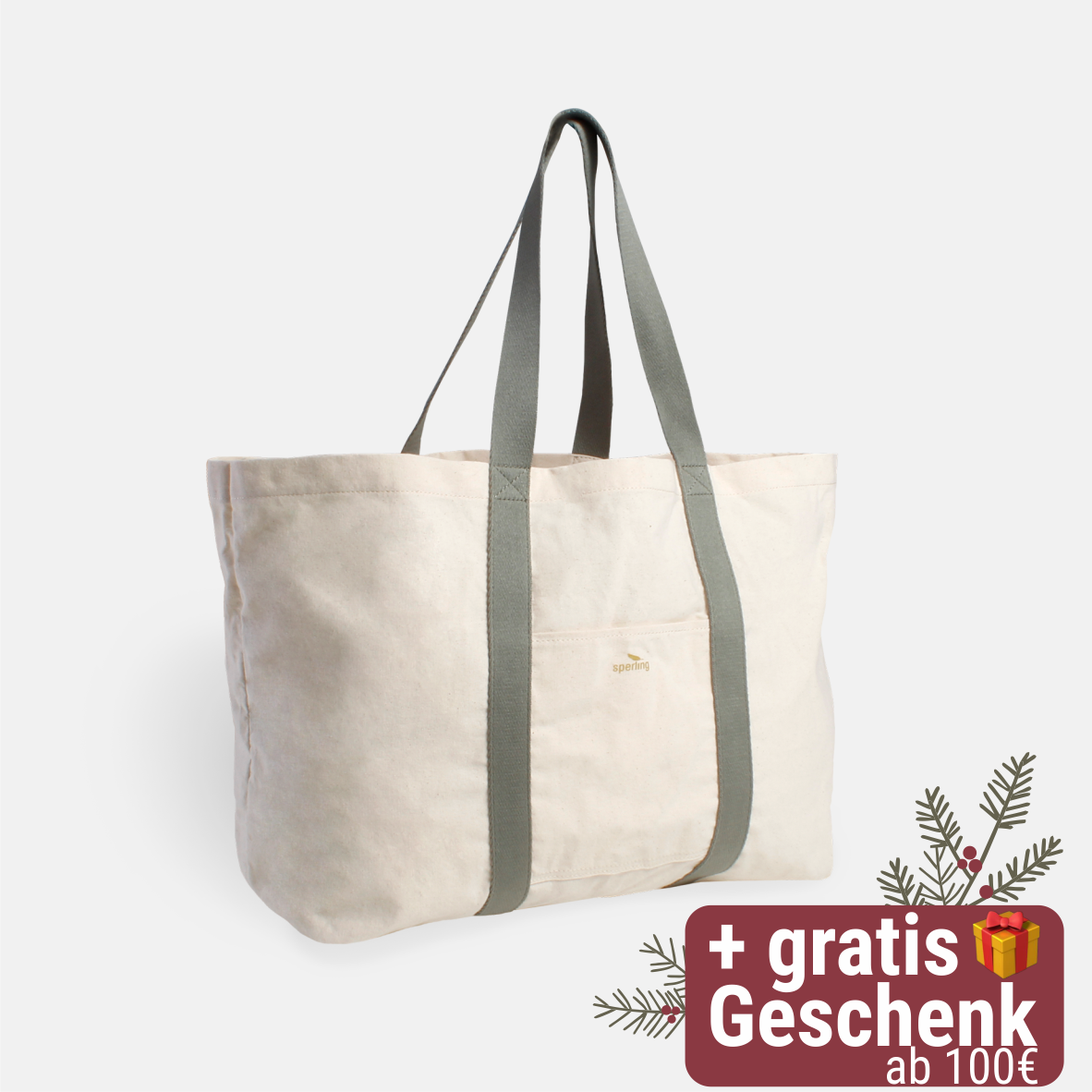 Praktischer Shopper-Beutel aus Bio-Baumwolle