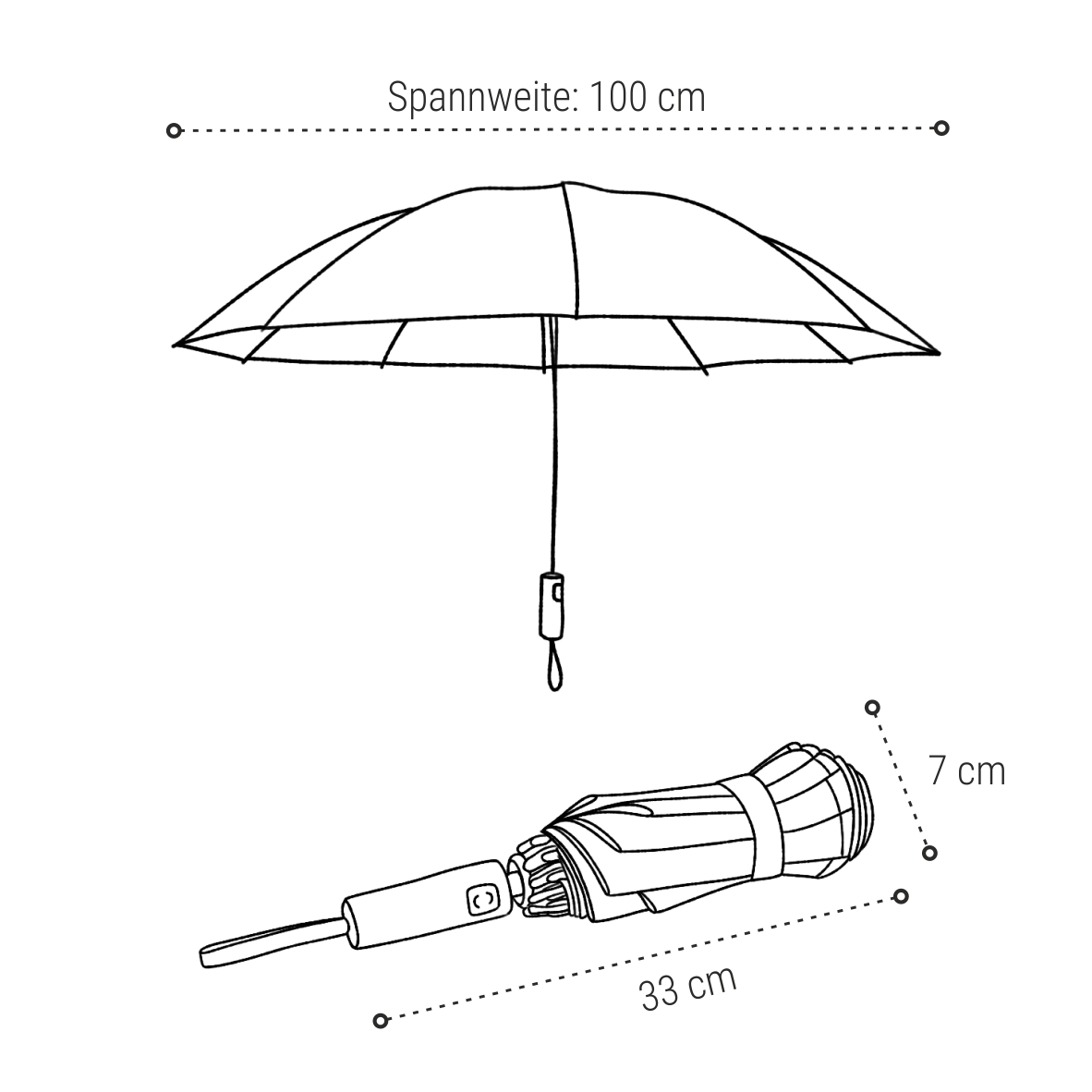 "Rainy" Automatik-Regenschirm