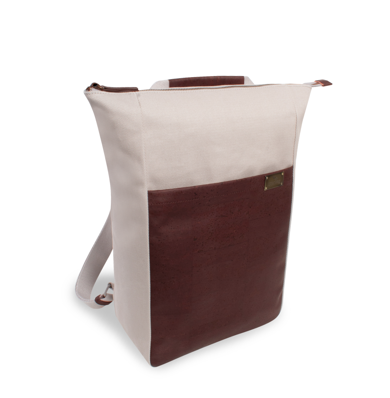 Nachhaltiger 2-in-1 Rucksack aus Kork in grau #Farbe_Tern Chocolate