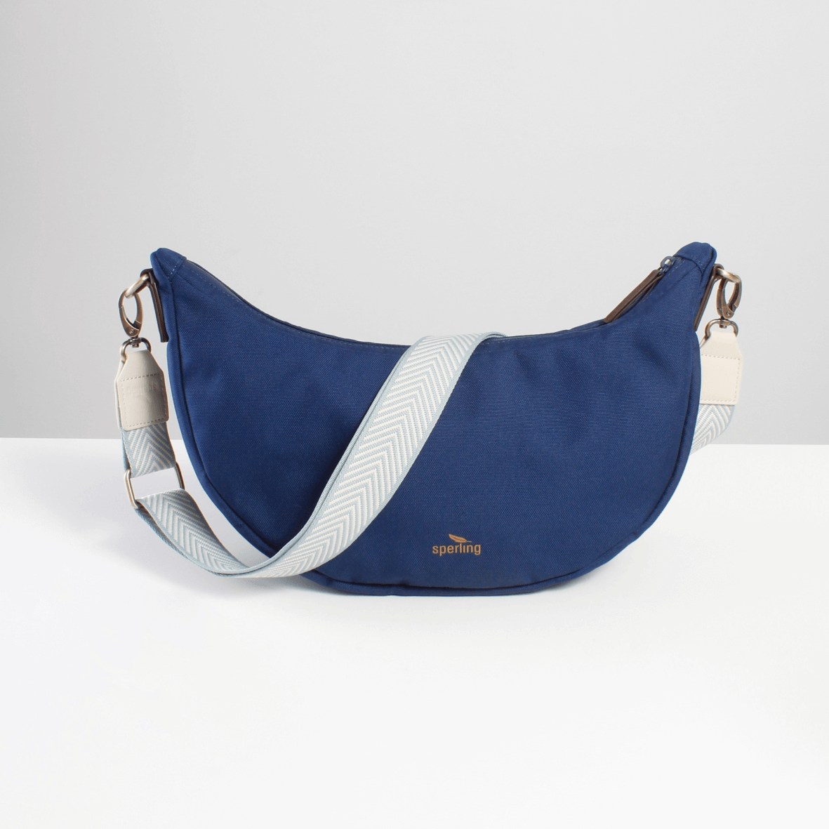 Blaue Moonbag mit Taschengurt #Farbe_Teal