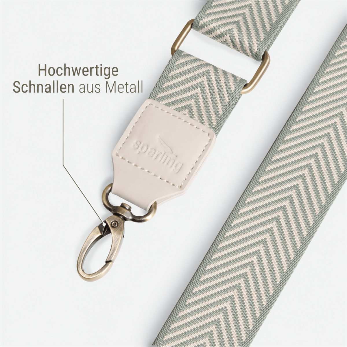 Taschengurt mit Schnallen aus Metall #Farbe_Willow