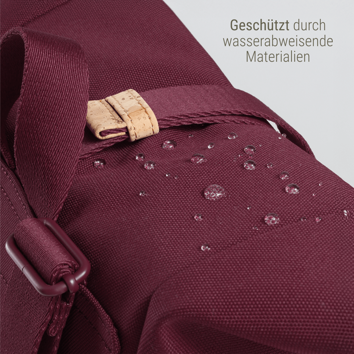 Wasserfester Tagesrucksack in rot #Farbe_Robin Cream