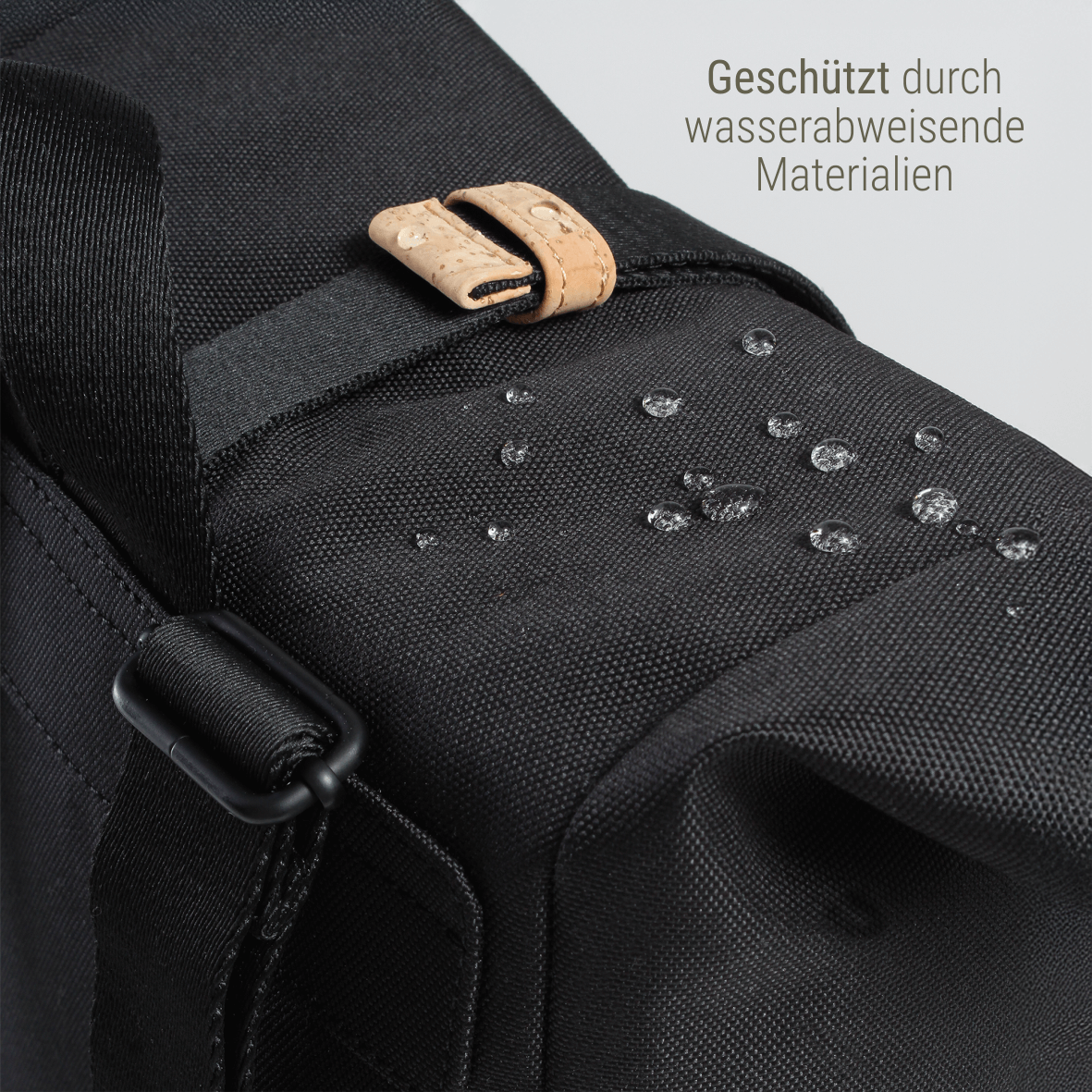 Wind- und wetterfester Rucksack aus recycelten Materialien #Farbe_Raven Cream