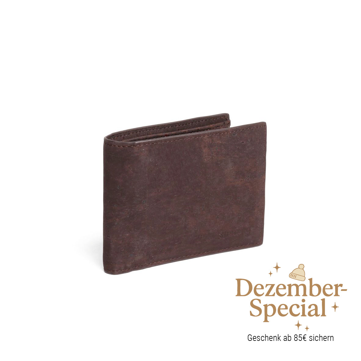 Braunes Kork-Portemonnaie für Herren mit RFID-Schutz #Farbe_Chocolate