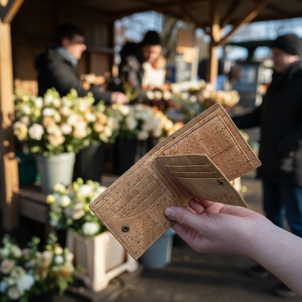 Kork Geldbeutel für Herren #Farbe_Cream